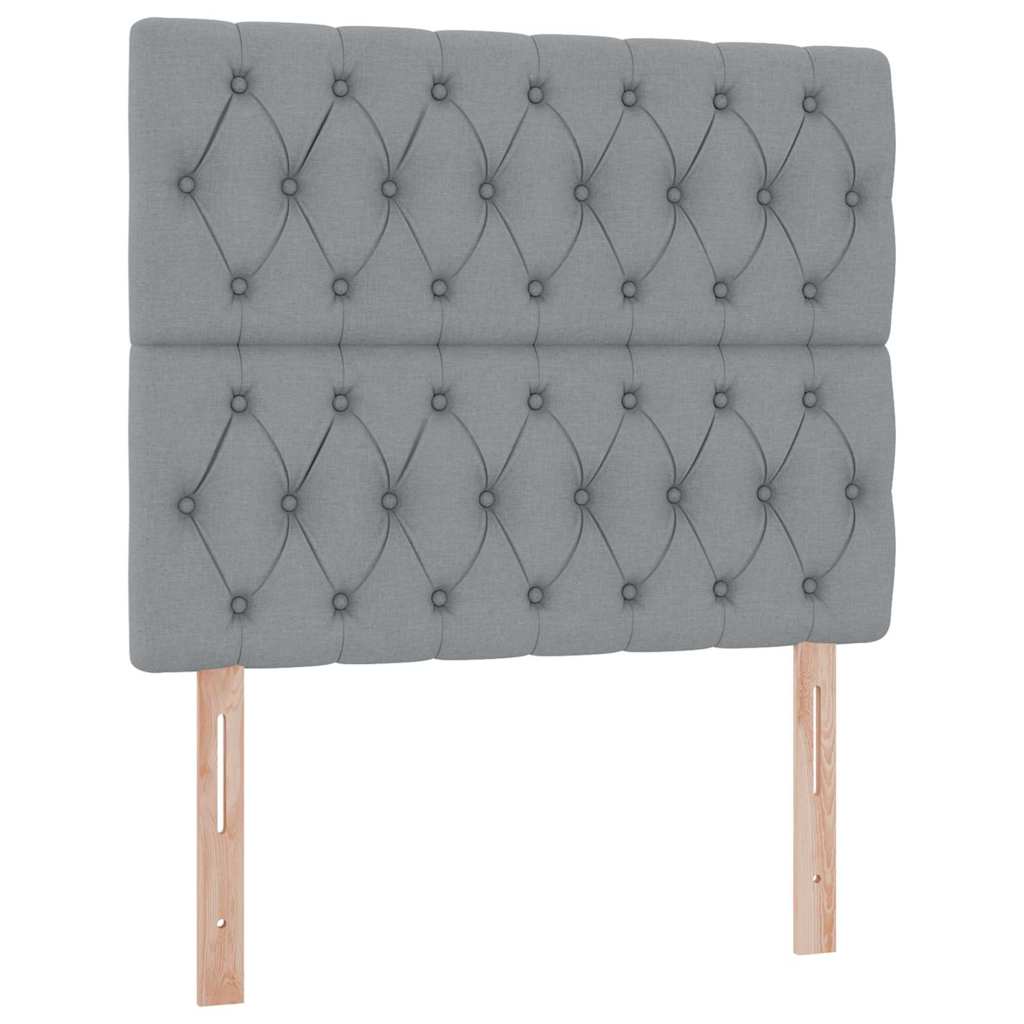Letto con contenitore e LED Grigio chiaro 120 x 190 cm 3372465
