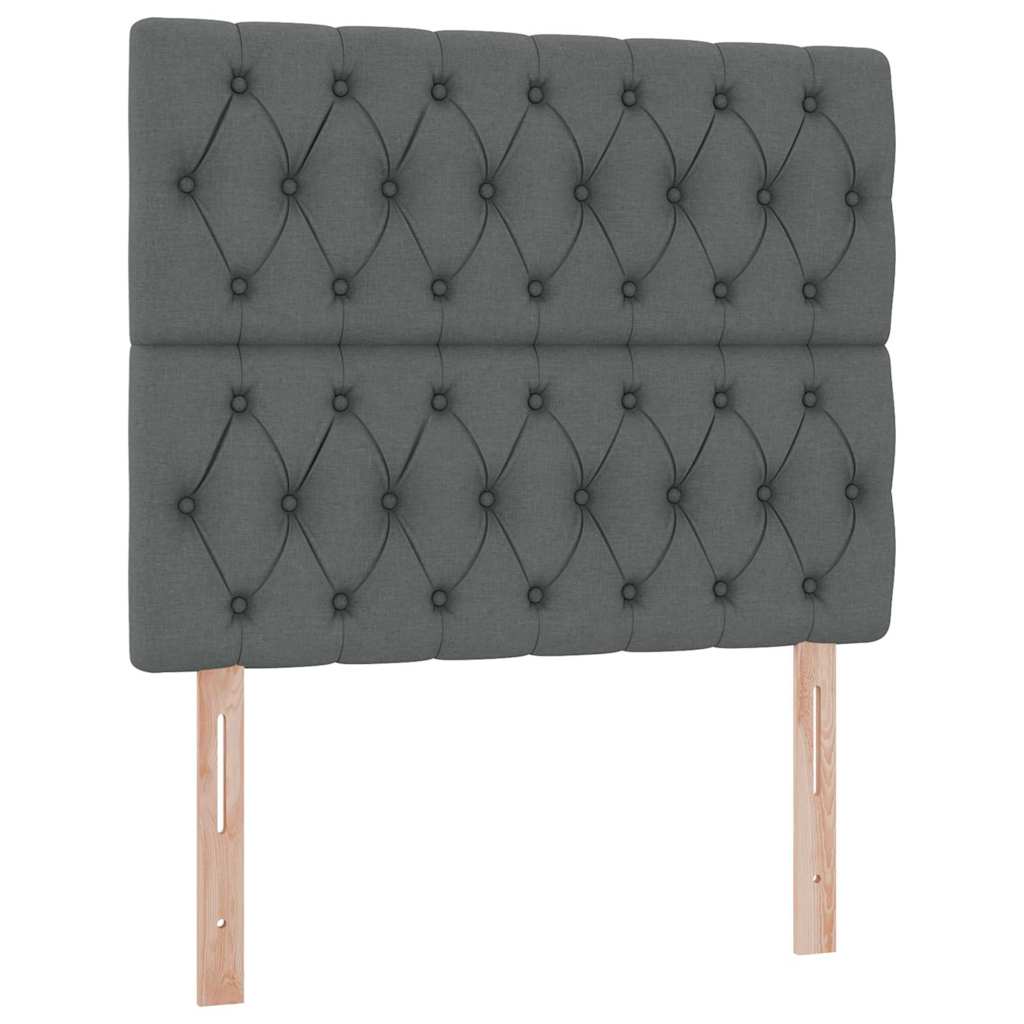 Letto con contenitore e LED Grigio scuro 120 x 190 cm 3372466