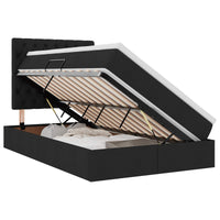 Letto con contenitore e LED Nero 120 x 200 cm Poliestere 3372473