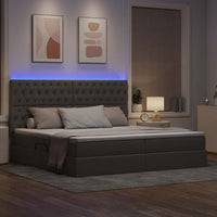 Letto con luci a strisce a LED Talpa 200 x 200 cm Tessuto 3372504