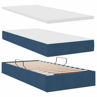 Letto con contenitore e LED con led Blu 100 x 200 cm Poliestere 3372527