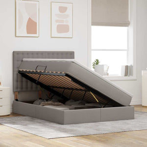 Letto con luci a strisce a LED Talpa 140 x 190 cm Tessuto 3372543