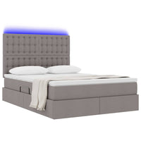 Letto con luci a strisce a LED Talpa 140 x 190 cm Tessuto 3372543