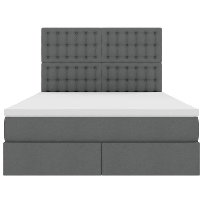 Letto con testiera Grigio scuro 140 x 200 cm Tessuto 3372547