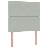 Letto con contenitore e LED Grigio chiaro 90 x 190 cm Velluto 3372573