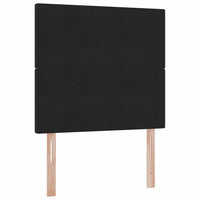 Letto con contenitore e LED con led Nero 100 x 200 cm Velluto 3372587
