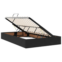 Letto con contenitore e LED Nero 120 x 190 cm Velluto 3372593