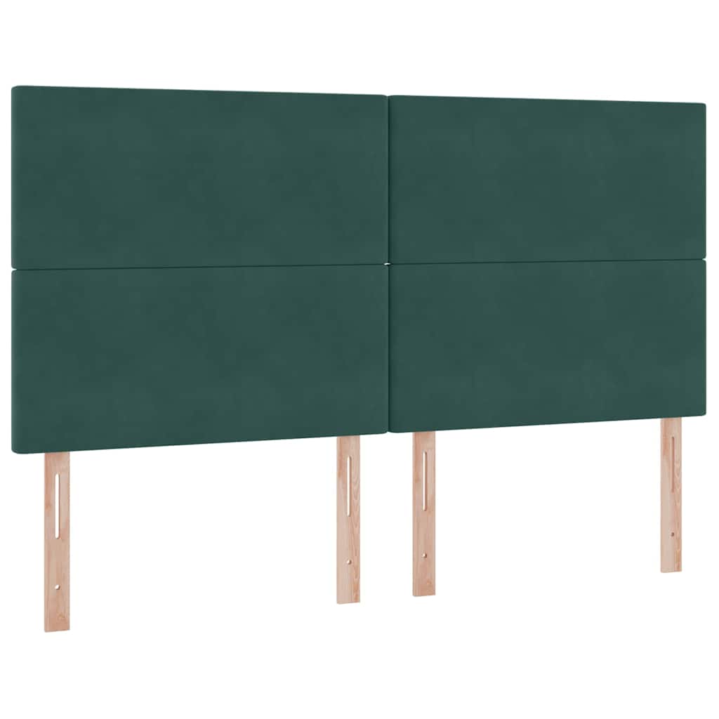 Letto con contenitore e LED Verde Scuro 180 x 200 cm Velluto 3372624