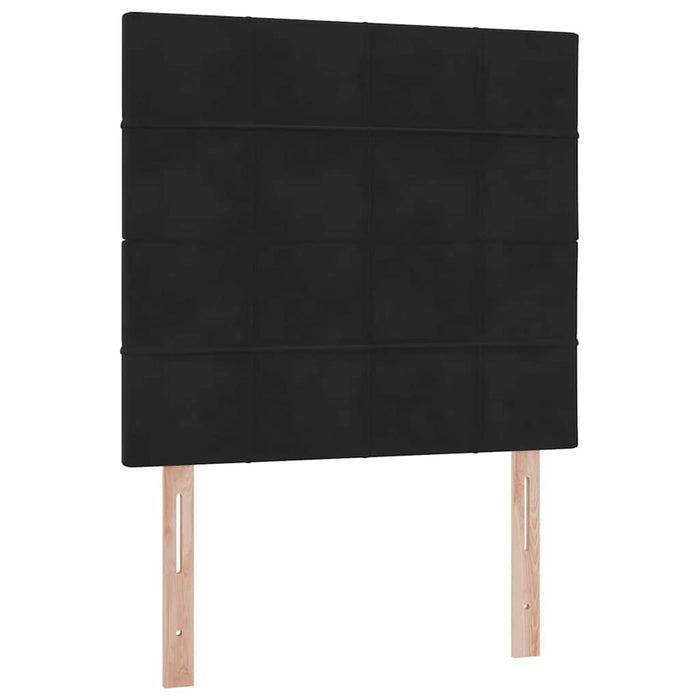 Letto con contenitore e LED con led Nero 90 x 200 cm Velluto 3372641