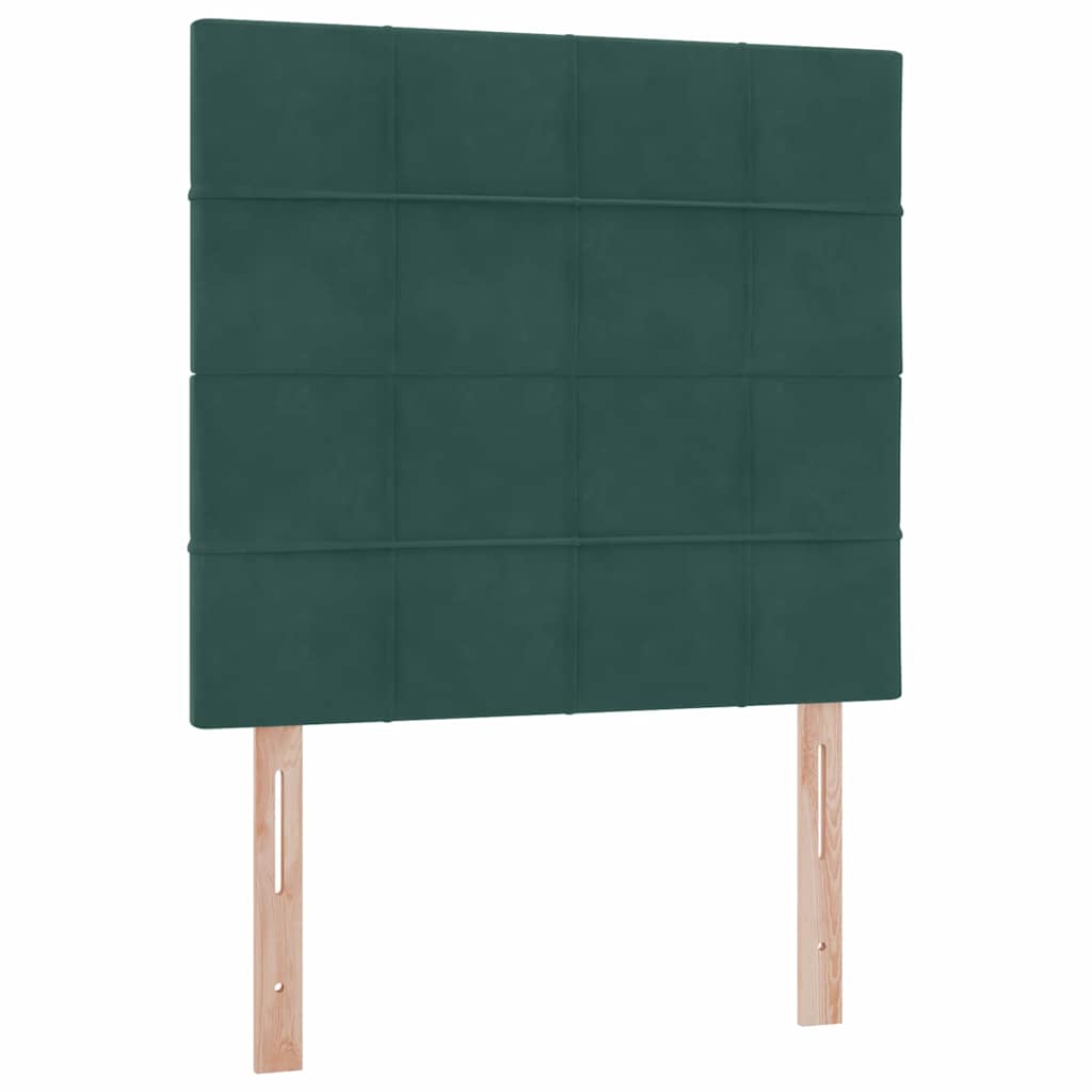 Letto con contenitore e LED Verde Scuro 100 x 200 cm Velluto 3372648
