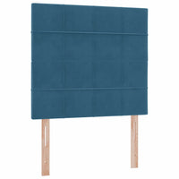 Letto con contenitore e LED Blu Scuro 100 x 200 cm Velluto 3372649