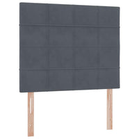 Letto con contenitore e LED Grigio scuro 120 x 190 cm Velluto 3372652