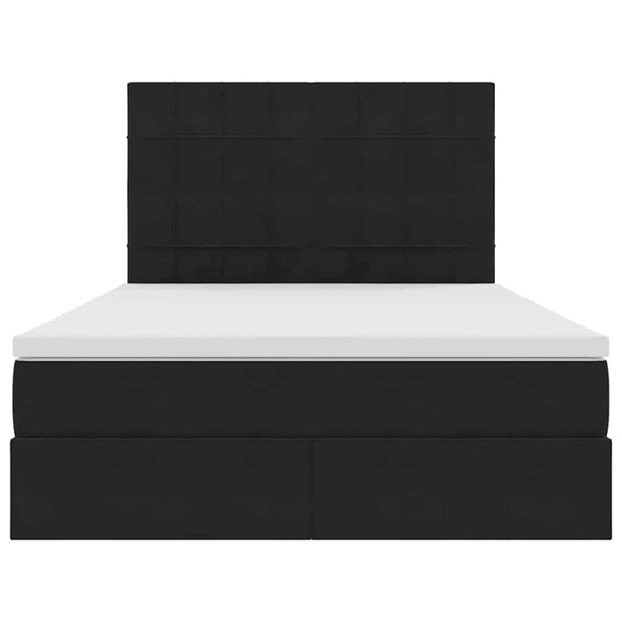 Letto con luci a strisce a LED Nero 140 x 200 cm Velluto 3372671