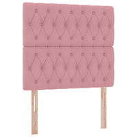 Letto con contenitore e LED con led Rosa 100 x 200 cm Velluto 3372710