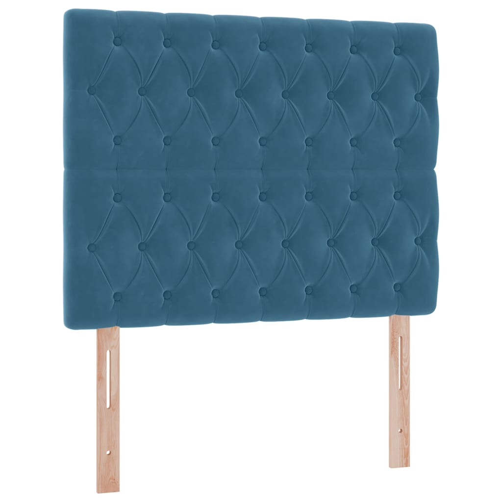 Letto con contenitore e LED Blu 120 x 190 cm Velluto 3372715