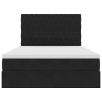 Letto con luci a strisce a LED Nero 140 x 200 cm Velluto 3372731