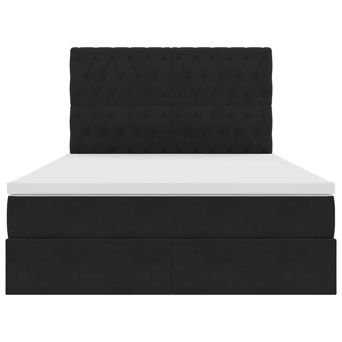 Letto con luci a strisce a LED Nero 140 x 200 cm Velluto 3372731