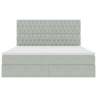 Letto con testiera Grigio chiaro 180 x 200 cm Velluto 3372741