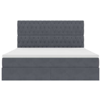 Letto con testiera Grigio scuro 180 x 200 cm Velluto 3372742