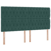 Letto con luci a strisce a LED Verde Scuro 180 x 200 cm Velluto 3372744