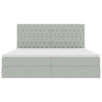 Letto con testiera Grigio chiaro 200 x 200 cm Velluto 3372747