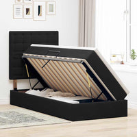 Letto con contenitore e LED con led Nero 100 x 200 cm Velluto 3372767