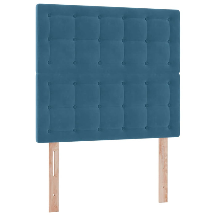 Letto con contenitore e LED Blu Scuro 100 x 200 cm Velluto 3372769
