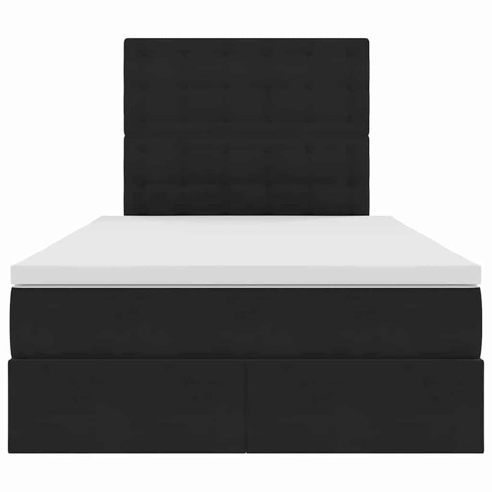 Letto con contenitore e LED Nero 120 x 190 cm Velluto 3372773