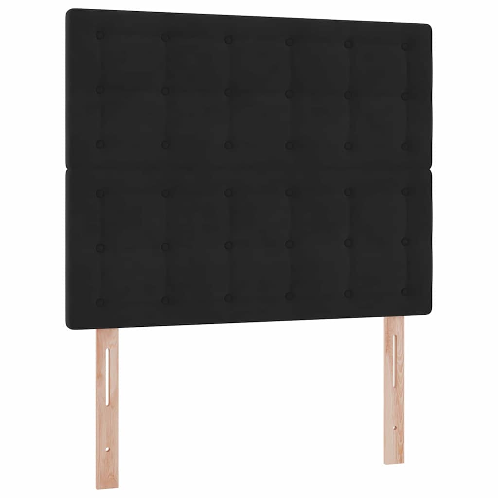 Letto con contenitore e LED Nero 120 x 190 cm Velluto 3372773