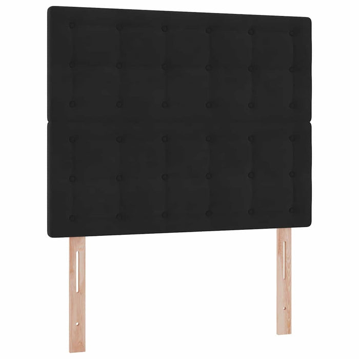 Letto con contenitore e LED Nero 120 x 190 cm Velluto 3372773
