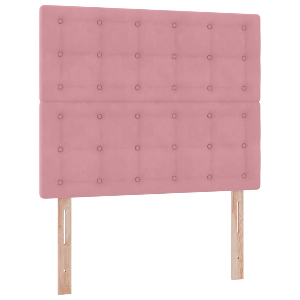 Letto con contenitore e LED Rosa 120 x 190 cm Velluto 3372776