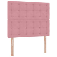 Letto con contenitore e LED Rosa 120 x 190 cm Velluto 3372776