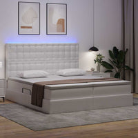 Letto con contenitore e LED Bianco Puro 180 x 200 cm 3372814