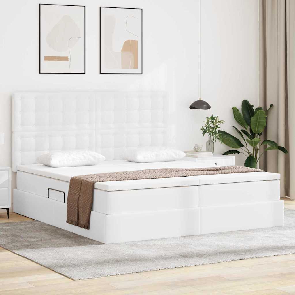Letto con contenitore e LED Bianco Puro 180 x 200 cm 3372814