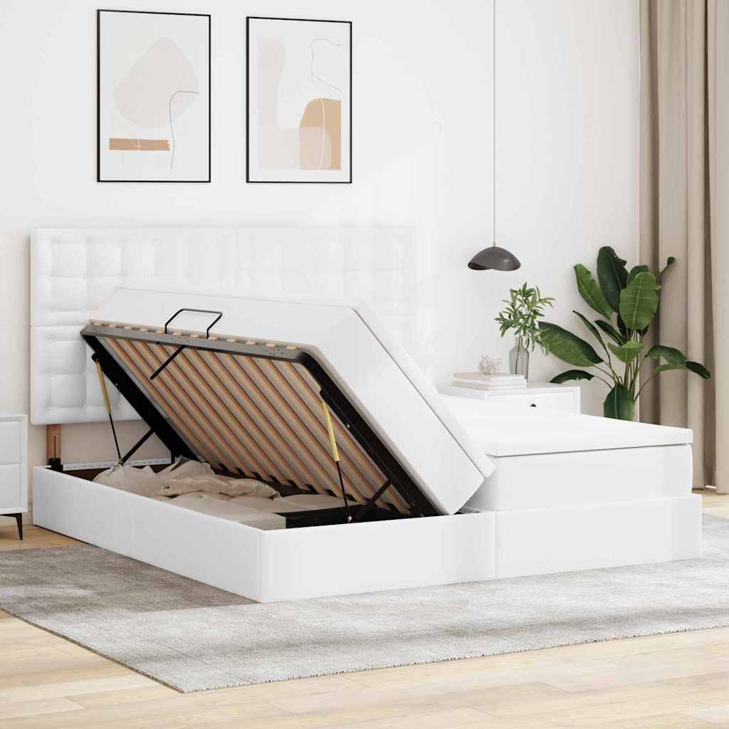 Letto con contenitore e LED Bianco Puro 180 x 200 cm 3372814