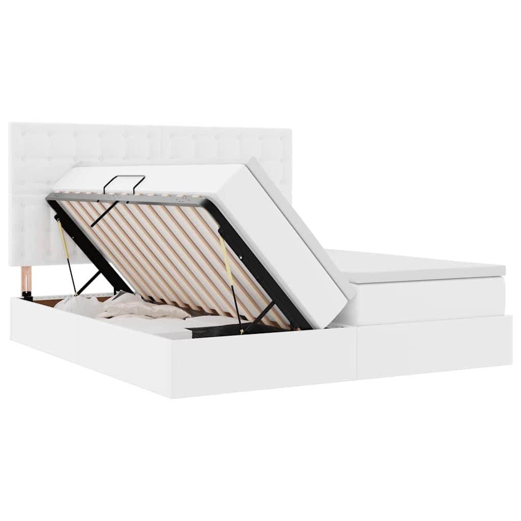 Letto con contenitore e LED Bianco Puro 180 x 200 cm 3372814