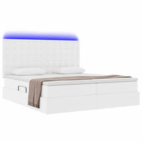 Letto con contenitore e LED Bianco Puro 180 x 200 cm 3372814