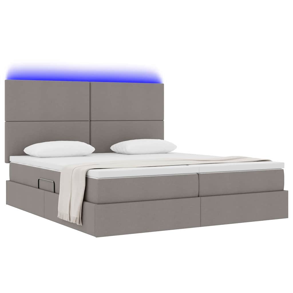 Letto con luci a strisce a LED Talpa 200 x 200 cm Tessuto 3372830