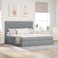 Letto con testiera Grigio chiaro 180 x 200 cm Tessuto 3372857