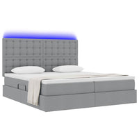 Letto con testiera Grigio chiaro 180 x 200 cm Tessuto 3372857