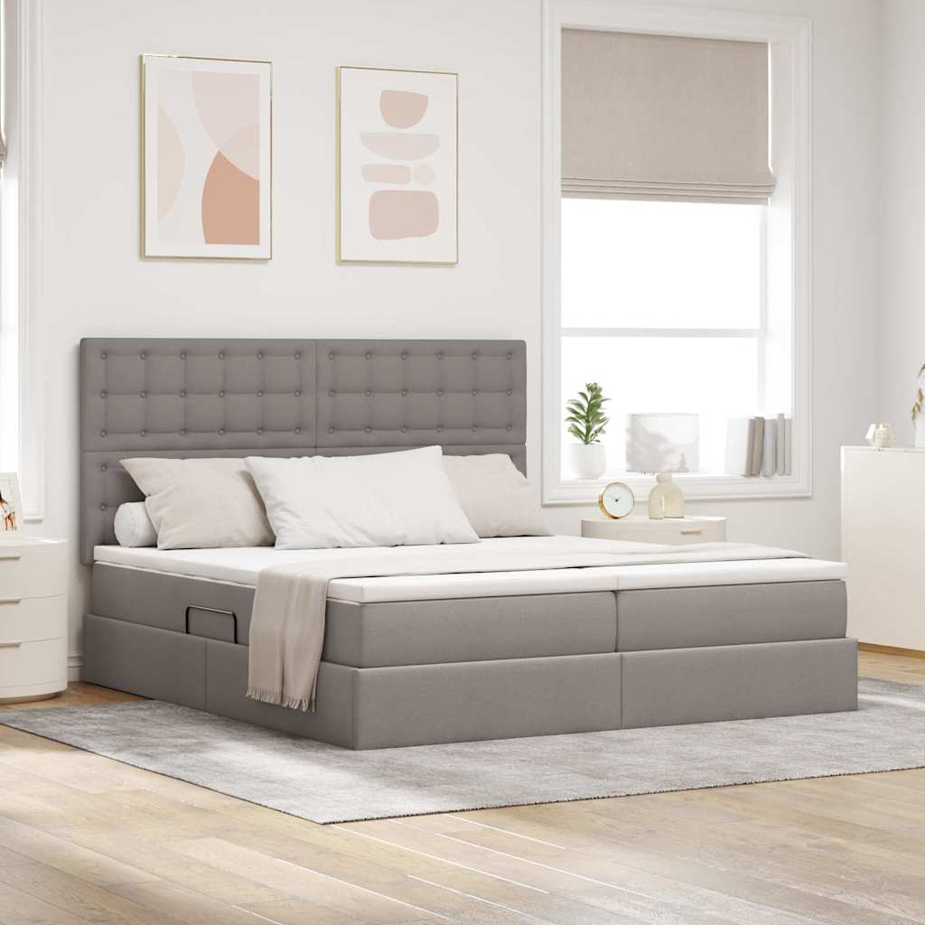 Letto con luci a strisce a LED Talpa 180 x 200 cm Tessuto 3372860