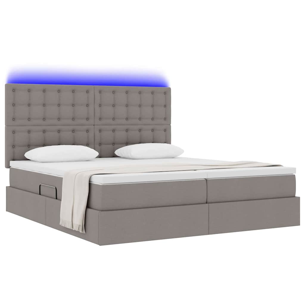 Letto con luci a strisce a LED Talpa 180 x 200 cm Tessuto 3372860