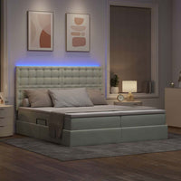 Letto con testiera Grigio chiaro 180 x 200 cm Velluto 3372905