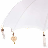 Parasol Balinese Crema 180-190 cm Cotone, legno massello