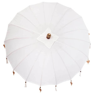 Parasol Balinese Crema 180-190 cm Cotone, legno massello