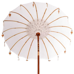 Parasol Balinese Crema 180-190 cm Cotone, legno massello 3356881