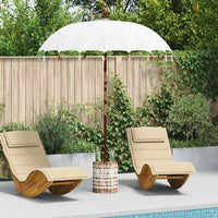 Parasol Balinese Crema 180-190 cm Cotone, legno massello