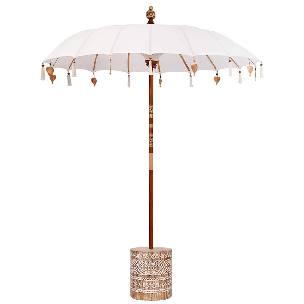 Parasol Balinese Crema 180-190 cm Cotone, legno massello 3356881
