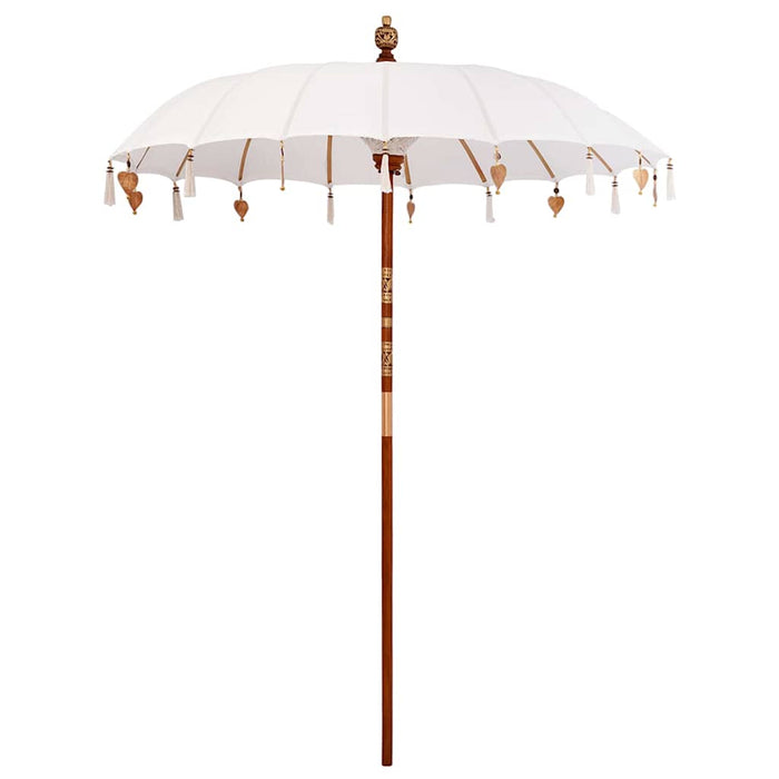 Parasol Balinese Crema 180-190 cm Cotone, legno massello 3356881