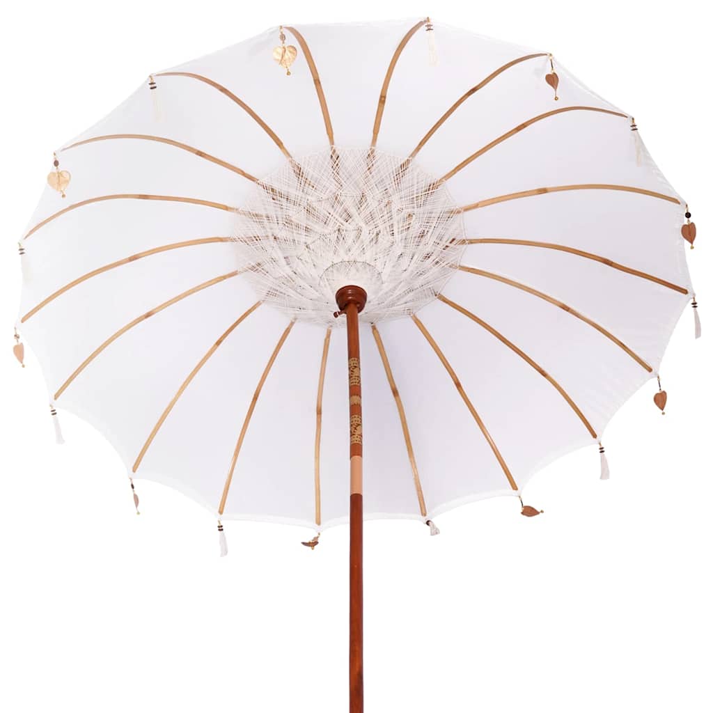 Parasol Balinese Crema 210-220 cm Cotone, legno massello 3356883